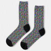 Holografisches Bitcoin-Muster Crypto Money Cool Ge Socken (Linkes Detail)
