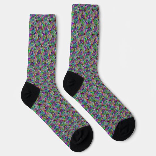 Holografisches Bitcoin-Muster Crypto Money Cool Ge Socken (Rechts)