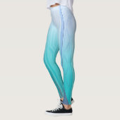 Holografisches Cyber Blue Sci-Fi-Panel Leggings (Links)