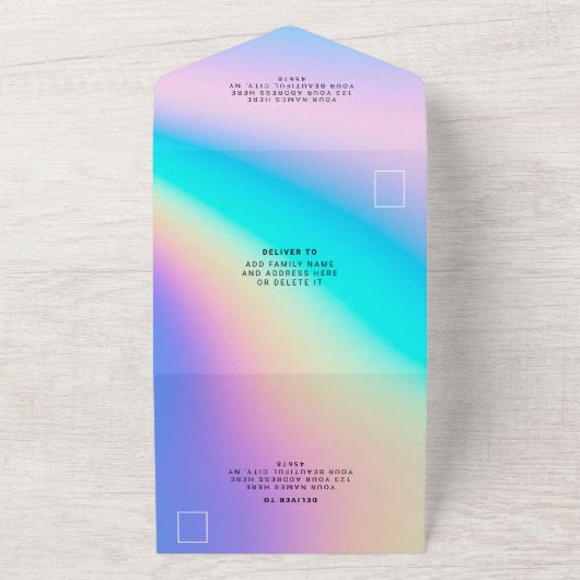 Holografisches Design All In One Einladung (Außenbereich)