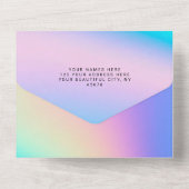 Holografisches Design All In One Einladung (Rückseite)