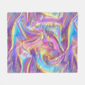 Holografisches Design Futuristik und schimmernde K Fleecedecke (Vorderseite (Horizontal))