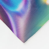 Holografisches Design Futuristik und schimmernde K Fleecedecke (Ecke)