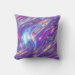 Holografisches Design Futuristik und schimmernde K Kissen