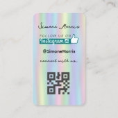 Holografisches Design - Social Media QR Code Busin Visitenkarte (Vorderseite)