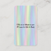 Holografisches Design - Social Media QR Code Busin Visitenkarte (Rückseite)