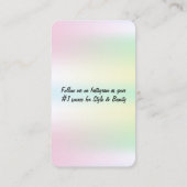 Holografisches Design - Social Media QR Code Busin Visitenkarte (Rückseite)