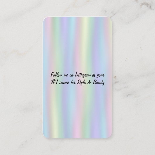 Holografisches DesignFoto Social Media QR-Code Visitenkarte (Rückseite)