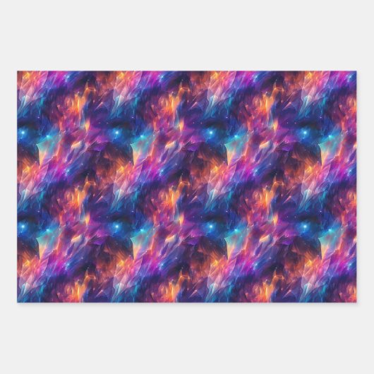 Holografisches Dreamscape: 3D-Iridescent-Design Geschenkpapier Set (Vorderseite 2)