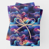 Holografisches Dreamscape: 3D-Iridescent-Design Geschenkpapier Set (Beispiel)
