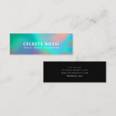 Holografisches Einhorn-Design Mini Visitenkarte (Vorne/Hinten)