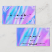 Holografisches Einhorn Glittering Holo Make-up Haa Visitenkarte (Vorne/Hinten)