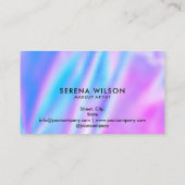 Holografisches Einhorn Glittering Holo Make-up Haa Visitenkarte (Rückseite)