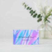 Holografisches Einhorn Glittering Holo Make-up Haa Visitenkarte (Stehend Vorderseite)