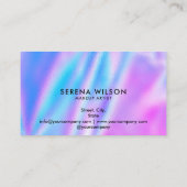 Holografisches Einhorn Glittering Holo Make-up Haa Visitenkarte (Rückseite)