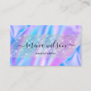 Holografisches Einhorn Glittering Holo Make-up Haa Visitenkarte