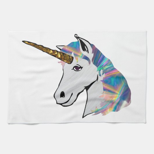 holografisches Einhorn Handtuch (Horizontal)
