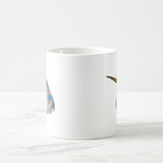 holografisches Einhorn Kaffeetasse (Mittel)