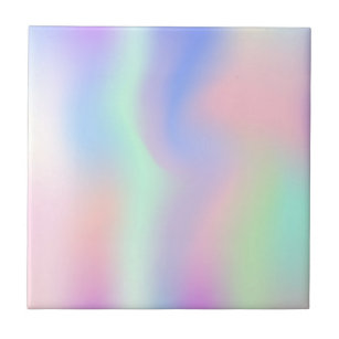 Holografisches Einhorn-Regenbogenfarben, rosa grün Fliese