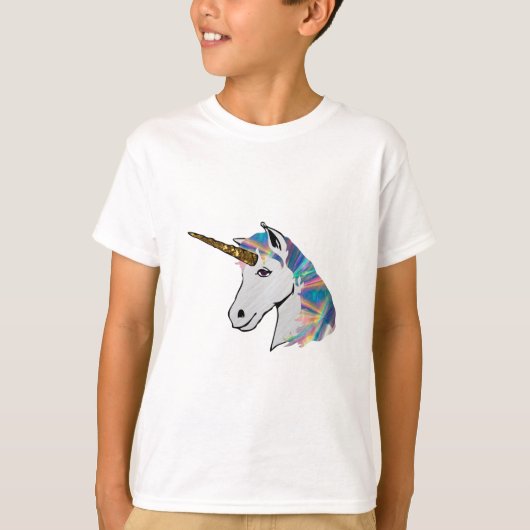 holografisches Einhorn T-Shirt (Vorderseite)
