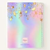 Holografisches einhornrosa Regenbogengold im Sketc Notizblock (Rückseite)