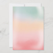 Holografisches Eis Gefälle Pop Babydusche Einladung (Rückseite)