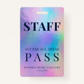 Holografisches Ereignis für Mitarbeiter Ausweis (Rückseite)