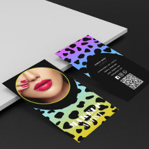 Holografisches farbiges Neon QR Foto