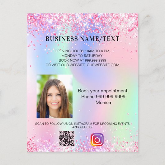 Holografisches Foto qr-Code Flyer (Vorne)