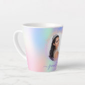 Holografisches Foto rosa lila Namensschrift Milchtasse (Linke Ecke)