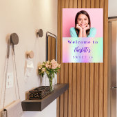 Holografisches Foto Sweet 16 Party willkommen Poster