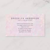 Holografisches Foto Typografie Nail Artist Visitenkarte (Rückseite)