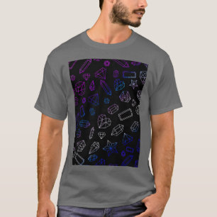 Holografisches Gem Muster T-Shirt