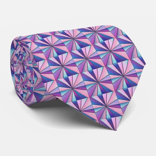 Holografisches geometrisches Muster Krawatte (Gerollt)