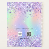 holografisches Geschäft mit dem rosa Namen Lavende Planer (Rückseite)