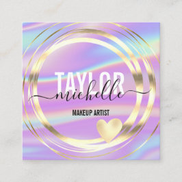 holografisches Geschäft mit modernen Drehbüchern u Quadratische Visitenkarte