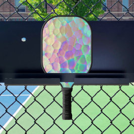 Holografisches Glasmuster, leuchtende Farben Pickleball Schläger