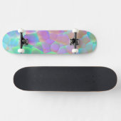 Holografisches Glasmuster, leuchtende Farben Skateboard (Horizontal)
