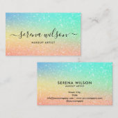 Holografisches Glittering Holo Foil Make Haar Visitenkarte (Vorne/Hinten)