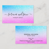 Holografisches Glittering Holo Foil Make Haar Visitenkarte (Vorne/Hinten)