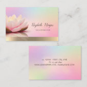 Holografisches Gold, Lotus, Yoga Visitenkarte (Vorne/Hinten)