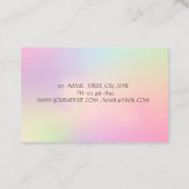 Holografisches Gold, Yoga Girl Visitenkarte (Rückseite)