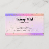 Holografisches Goldfass-Konfetti-Dots-Make-up & Ha Visitenkarte (Rückseite)