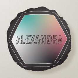 Holografisches Gradient Custom Throw Pillow Rundes Kissen