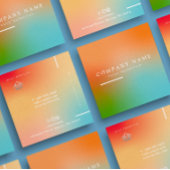 Holografisches Gradient Social Media-Symbol Quadratische Visitenkarte