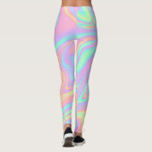 Holografisches Iridescent-Multicolor-Fluid Leggings (Rückseite)