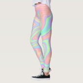 Holografisches Iridescent-Multicolor-Fluid Leggings (Links)