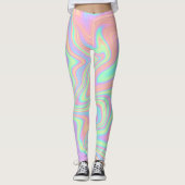 Holografisches Iridescent-Multicolor-Fluid Leggings (Vorderseite)