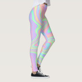 Holografisches Iridescent-Multicolor-Fluid Leggings (Rechts)