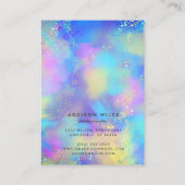 Holografisches Iridescent Necklace Earring Display Visitenkarte (Rückseite)